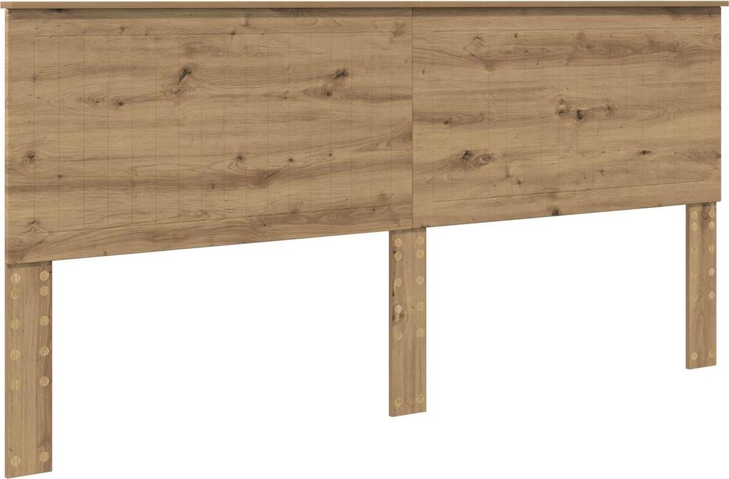 vidaXL Kopfteil mit Kopfteil Artisan-Eiche 200 cm Holzwerkstoff