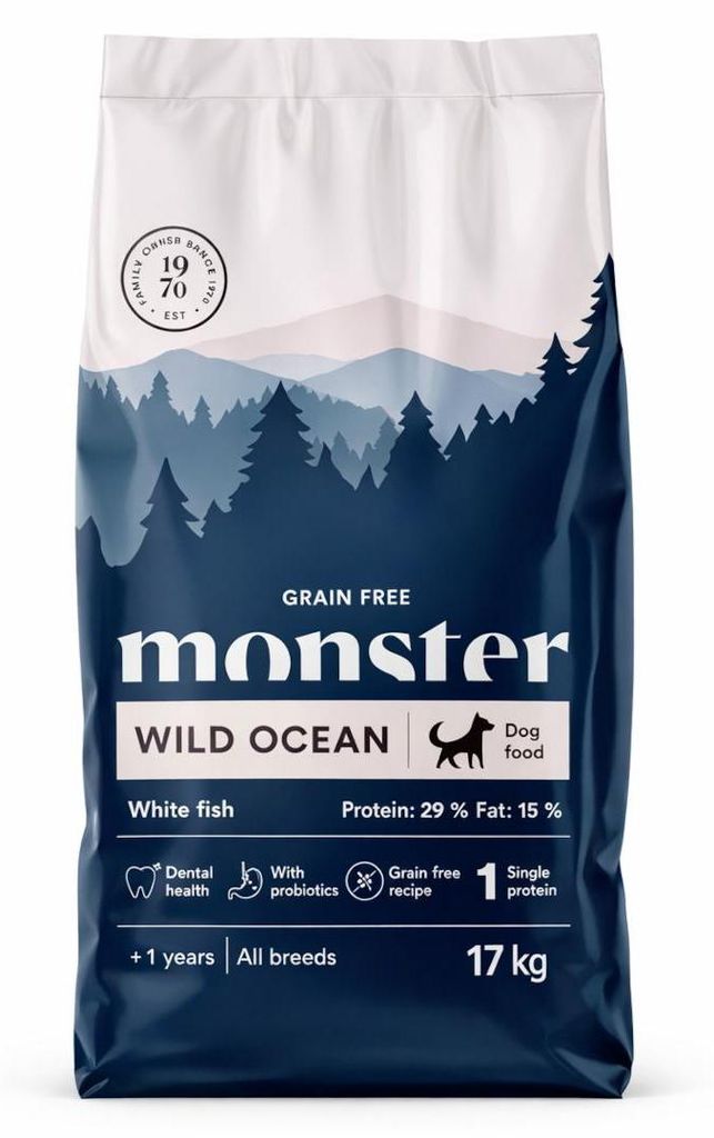 Monster Dog Grain Free Wild Ocean Sensitive 17kg Bezzbożowa Zdjęcie produktu 