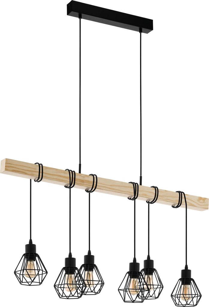 EGLO Pendellampe Townshend 5, 6 flammige Vintage Produktbild 