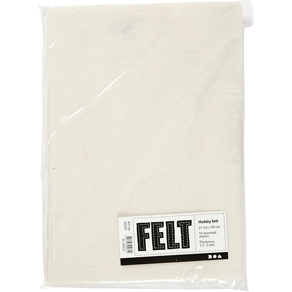 Creativ Company 45501, Filz, Beige, Einfarbig, 10 Stück(e), 210 mm, 297 mm