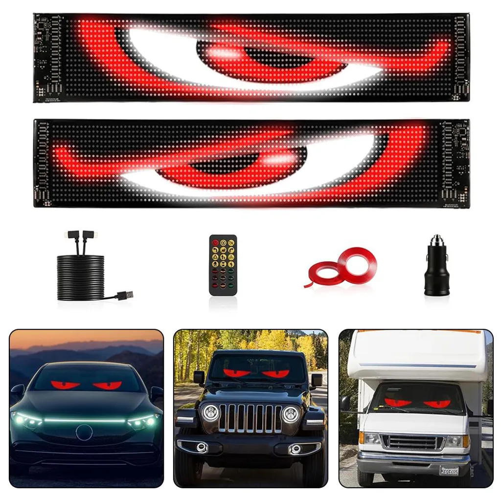 Yeux LED Programmables Devil Eyes avec App Bluetooth pour Pare-brise - 6