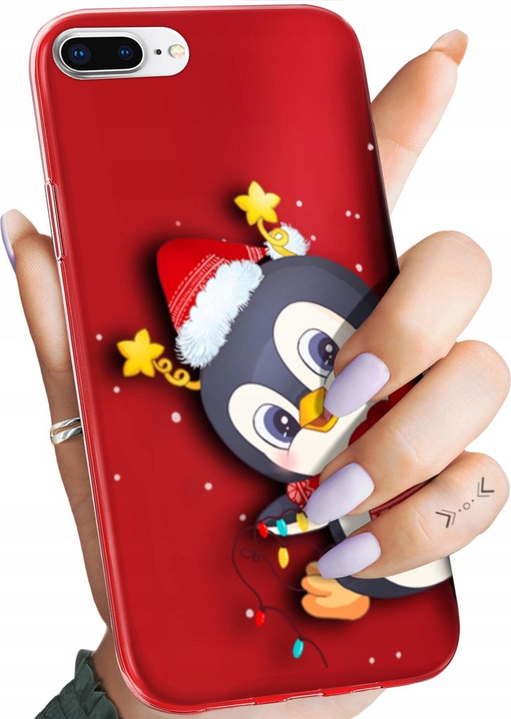 BEDRUCKTE HÜLLEN für APPLE IPHONE 7 PLUS / 8 PLUS HANDYHÜLLEN HANDY SCHUTZ HÜLLE CASE SILIKON MUSTER WEIHNACHTEN SANTA CLAUS CHRISTMAS