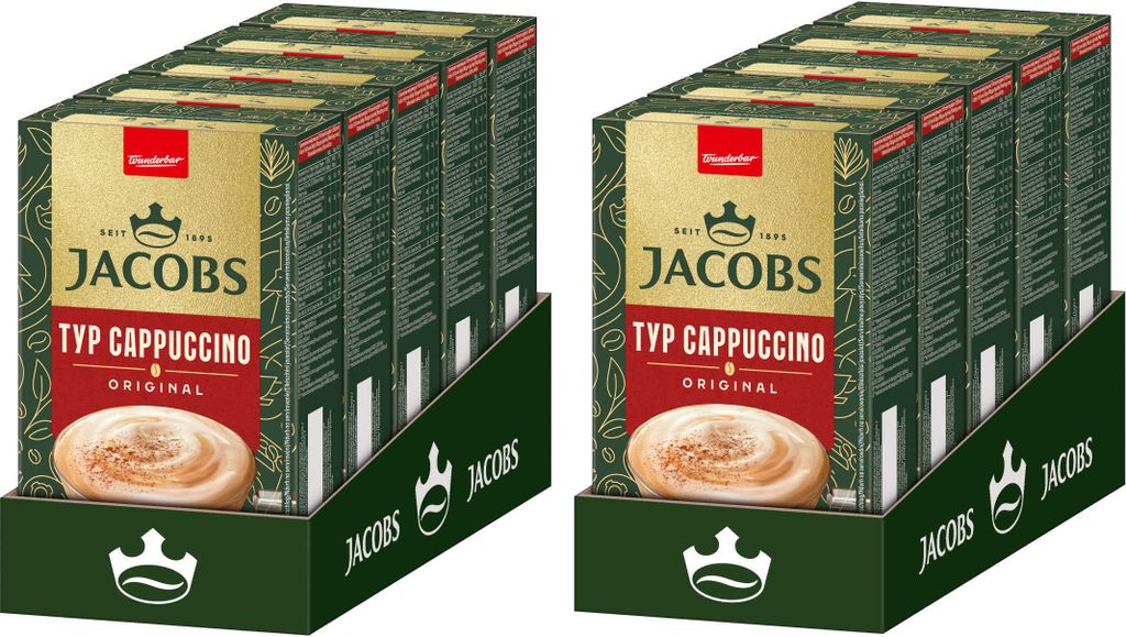 JACOBS Löskaffee Typ Cappuccino 10 x 8 Sticks - 80 Getränke Produktbild
