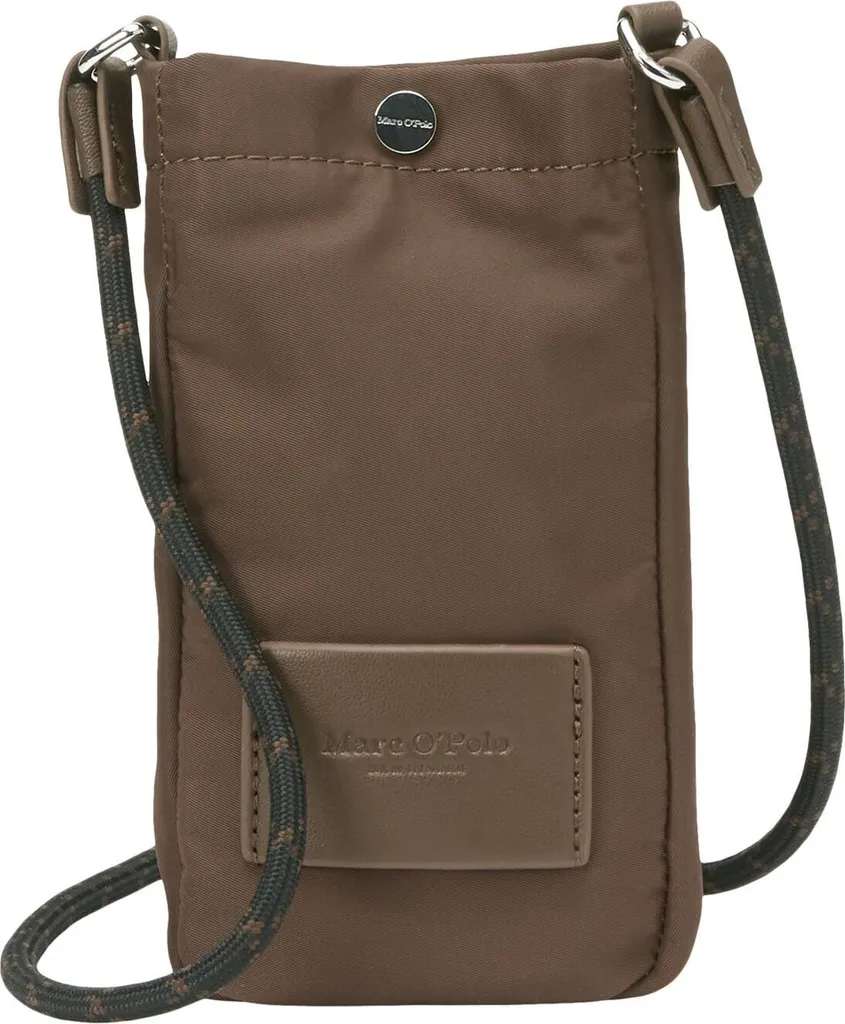 Sacoche Téléphone Edis Marc O'Polo en Cuir Brun Dark Walnut Ajustable
