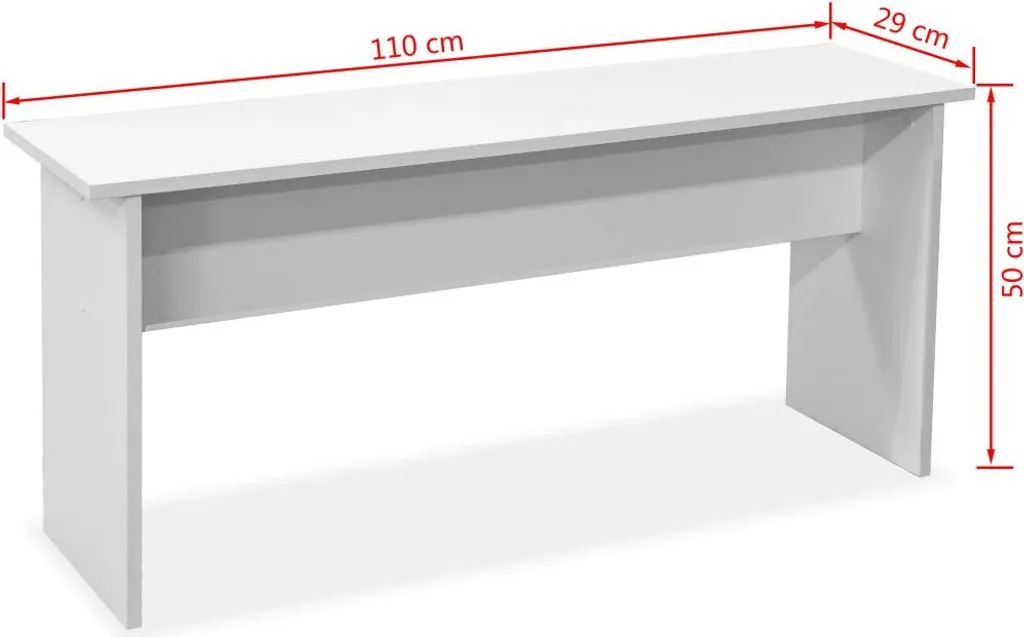 Ensemble repas gain de place avec table et bancs blancs en bois - 8