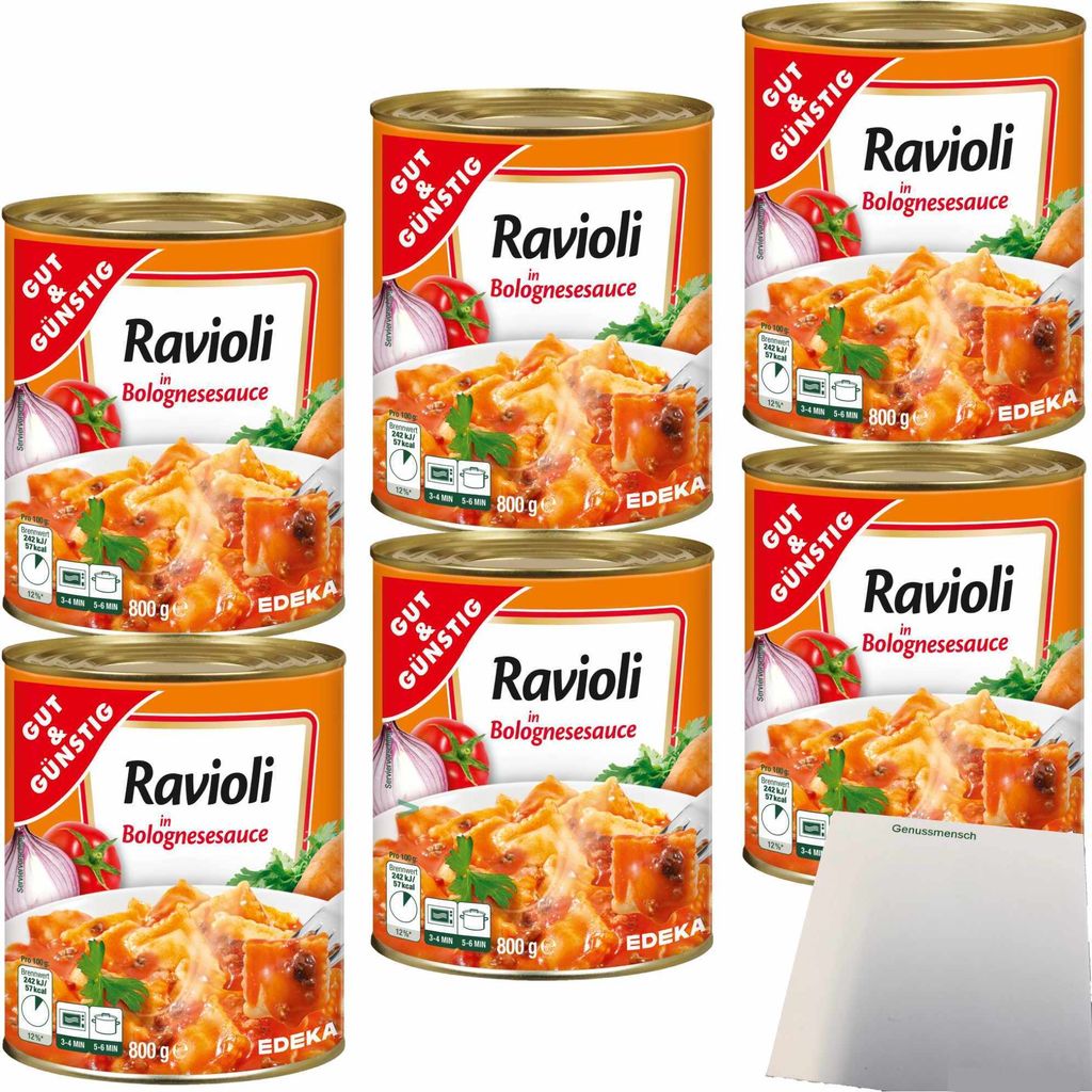 Gut & Günstig Ravioli in Bolognesesauce gefüllte Produktbild 
