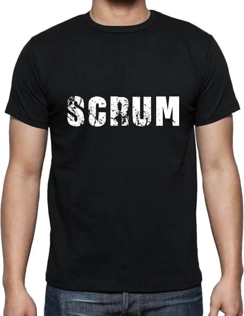 Herren Grafik T-Shirt Scrum Öko-Verantwortlich Vintage Jahrgang Kurzarm Lustige Druck Geburtstag Geschenk Mann