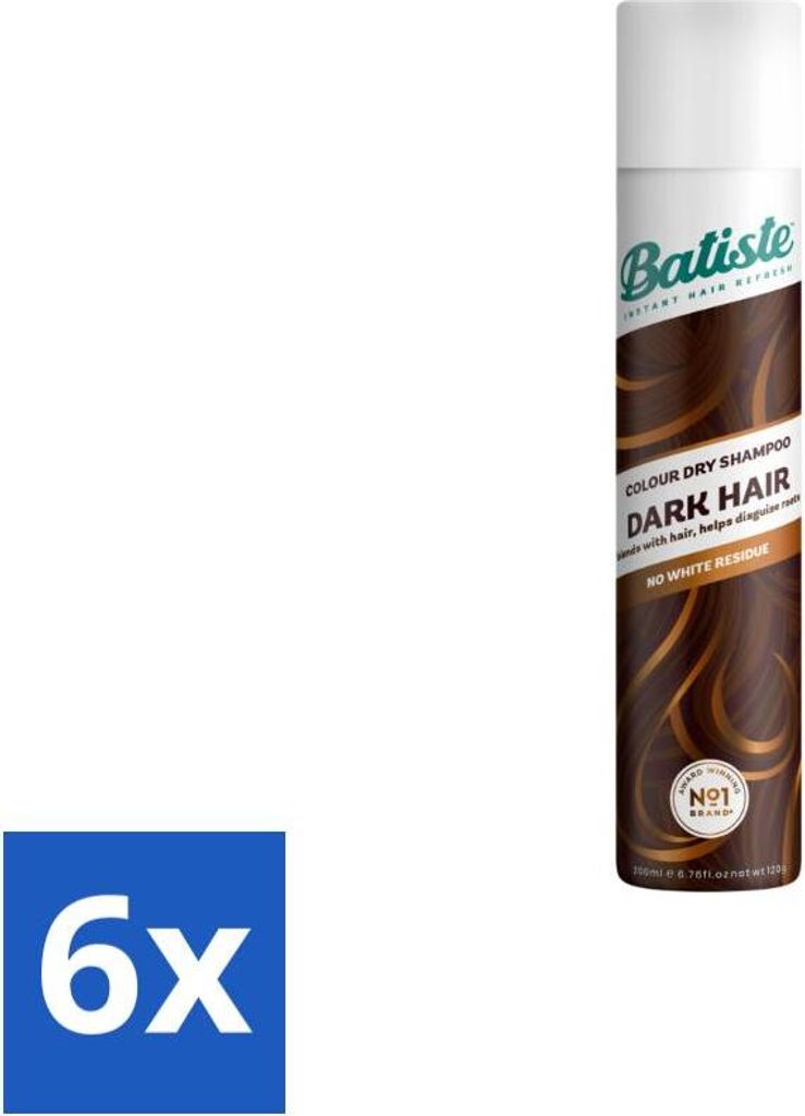 Batiste – Dark & Deep Brown – Trockenshampoo – Speziell für dunkelbraunes Haar – Erfrischt und verleiht Volumen – 200 ml - Vorteilspack ...