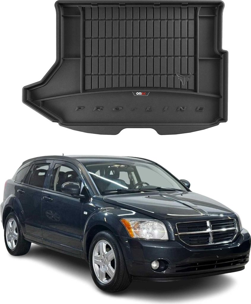 OMAC Gummi Kofferraumwanne für Dodge Caliber 2006-2011 TPE Laderaumwanne Schwarz