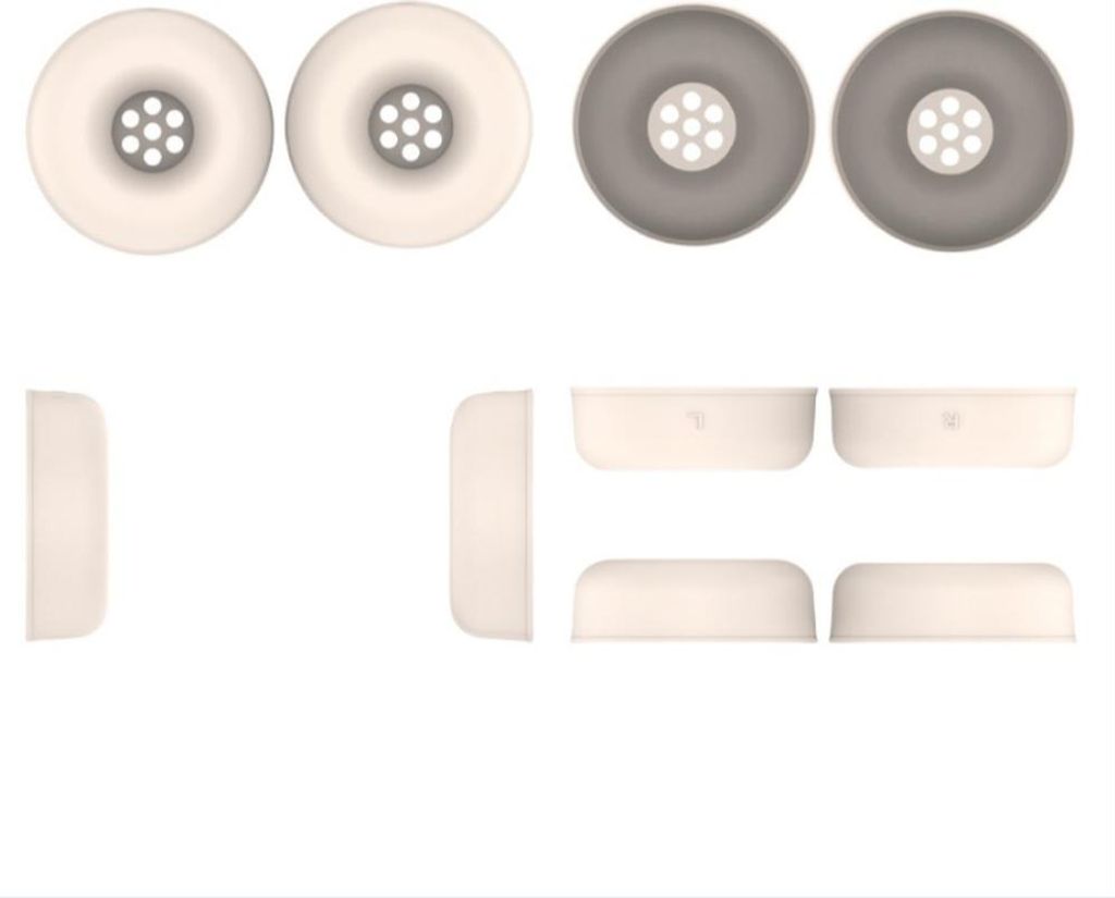 INF Silikon Ohrpolster für JBL Tune 520BT Kopfhörer, Schutzhülle, 2 Stück Beige