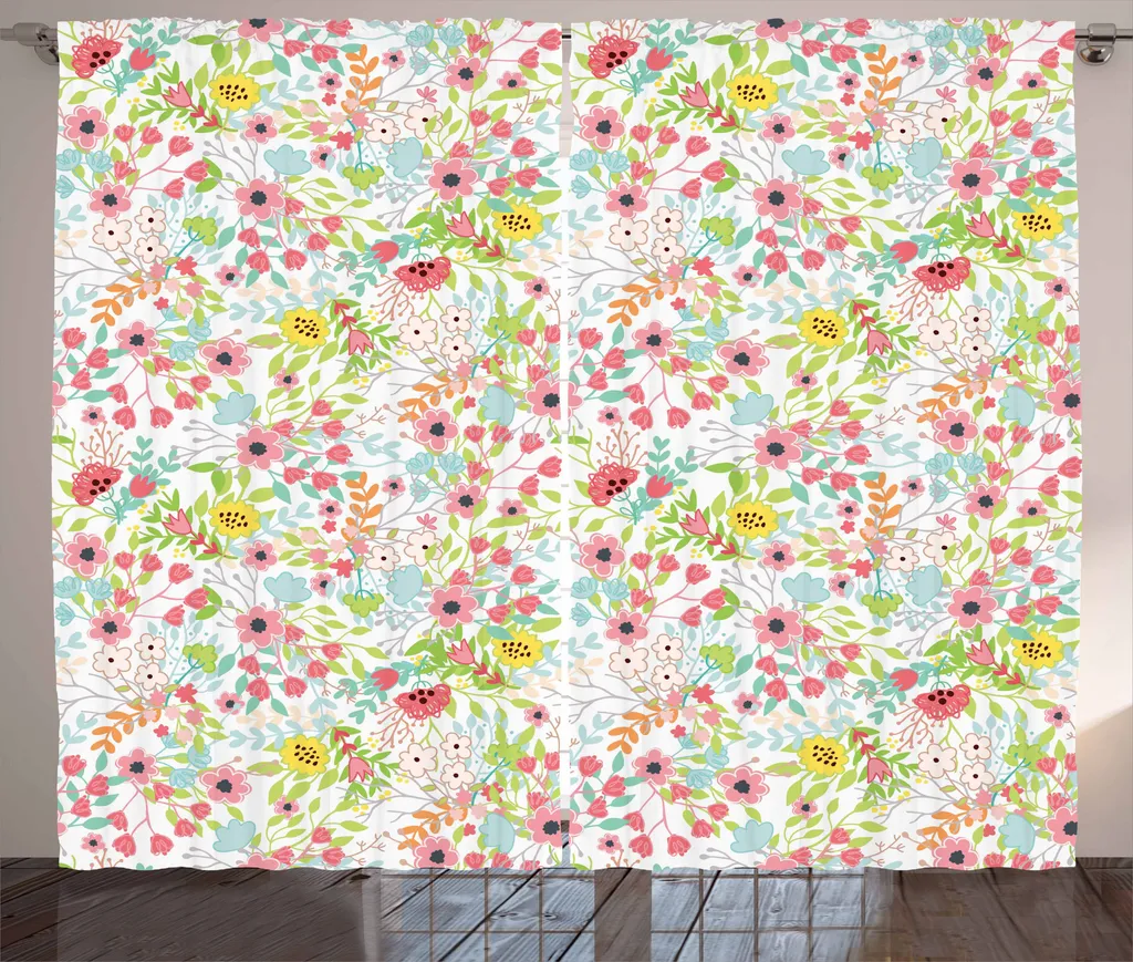 Tenda ABAKUHAUS Fiori Rustici 280x175 cm - Arredo Soggiorno Floreale
