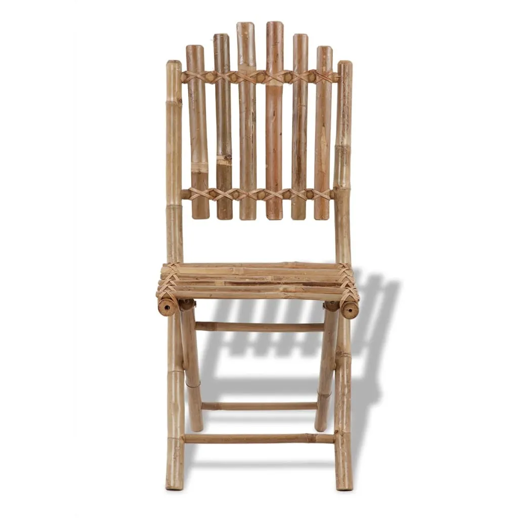 Chaises de jardin en bambou vidaXL 4 pièces - Structure durable et zen