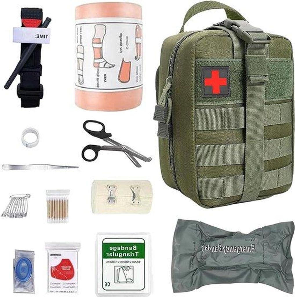 Taktische medizinische Tasche (grün, kompakt)