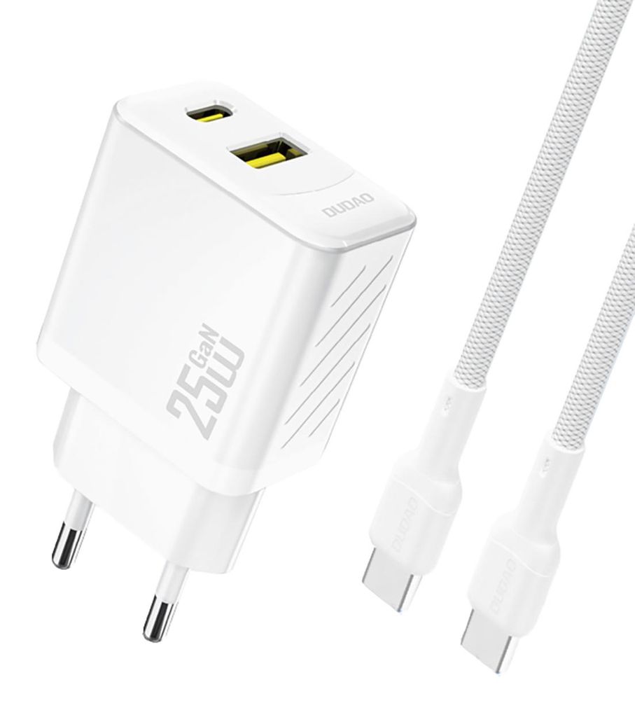 DUDAO Dudao A26TCEU Adapter 25Watt 1xUSB-C 1xUSB-A 1m USB-C to included
