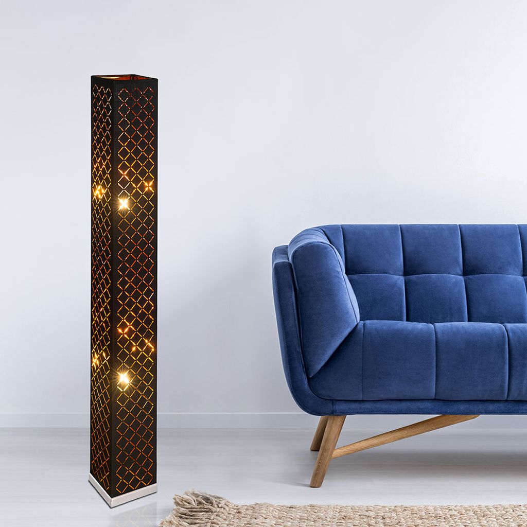 Globo Lighting stojacia lampa kov matný nikel, 2x E27 Obrázok produktu 3