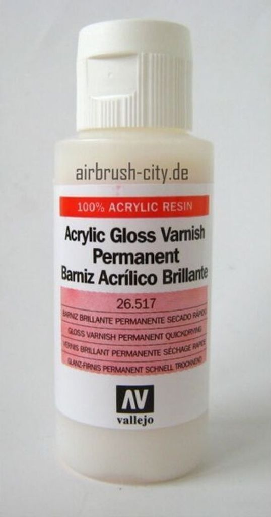 Vallejo Klarlack glänzend 60ml 100 958 ACRYLIC GLOSS VARNISH 26.517