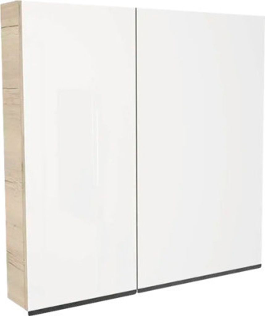 Spiegelschrank Devo Viva 2.0 rechts BxHxT 85x85x15 cm oak halifax white