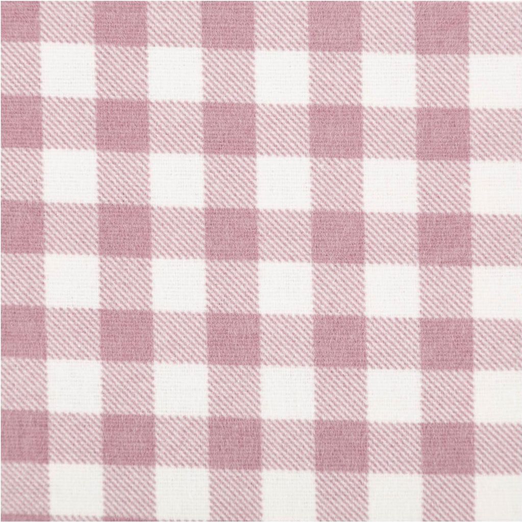 Flanellstoff Meterware Baumwollstoff Karos altrosa 1,43m