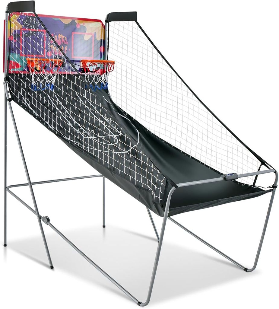 GOPLUS Basketball-Schießmaschine, Basketballständer inkl. 4 Basketbälle und Pumpe, Basketballkorb klappbar, Basketballständer mit Punktezähler...