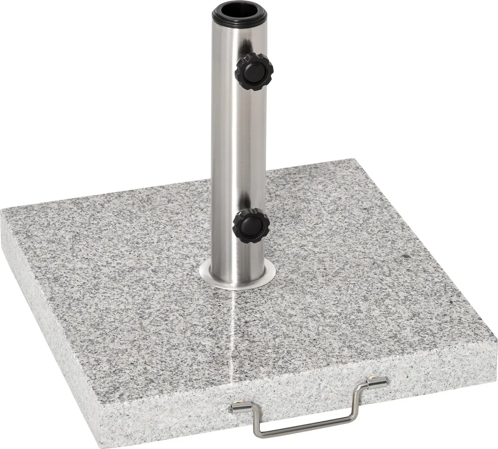 Socle Parasol de Terrasse 25 kg en Pierre pour Piscine et Patio Gris