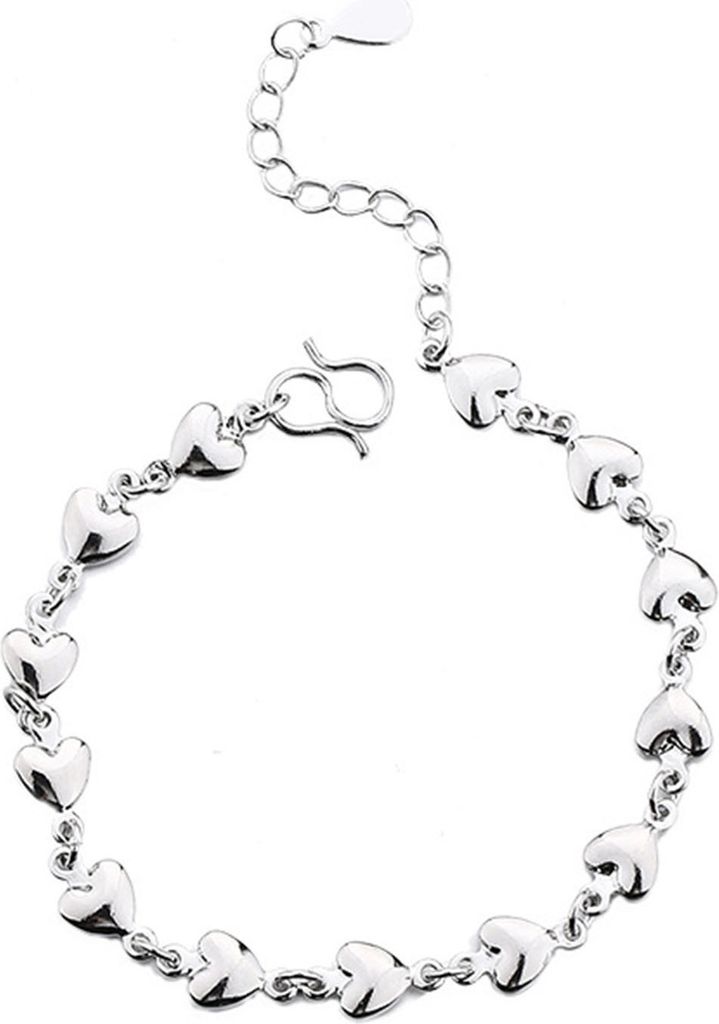 Frauen Legierung Armband Herz Form Kette Armband Einstellbare Länge Charm Link Armband Valentinstag Geburtstag Schmuck Geschenk