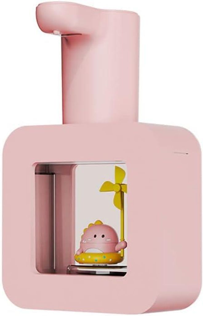 Kinder-Badseifenspender, USB-Aufladung, automatischer Seifenspender, Küche, Schule, Büro, berührungsloser Schaumseifenspender (Pink - kleiner Di...
