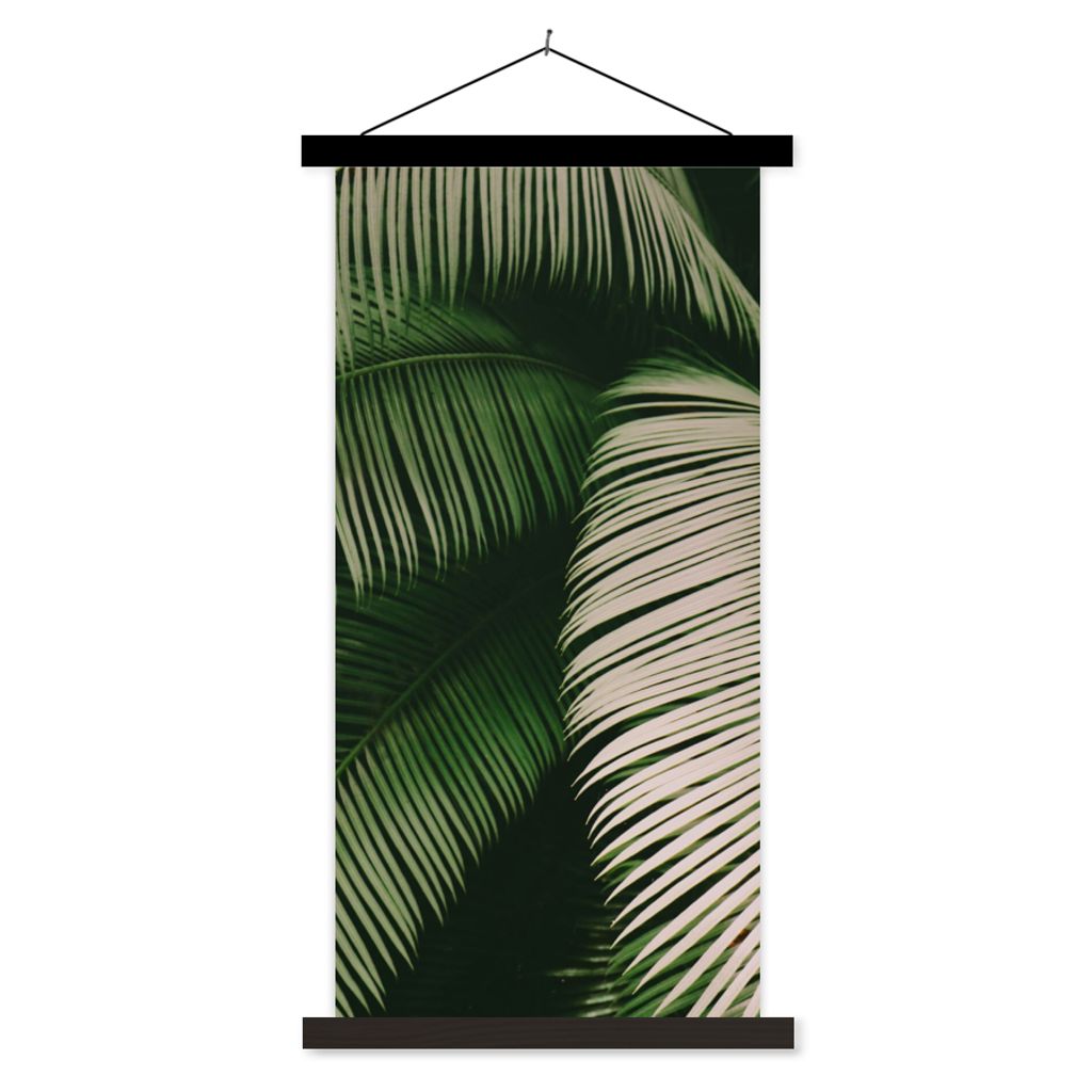 MuchoWow Textilposter Palmwedel - Sommer - Tropisch 90x180 cm mit schwarzem Rahmen - Dekoration Wohnzimmer