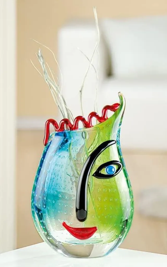 Vase sculpture en céramique fait main, buste artistique de 28 cm
