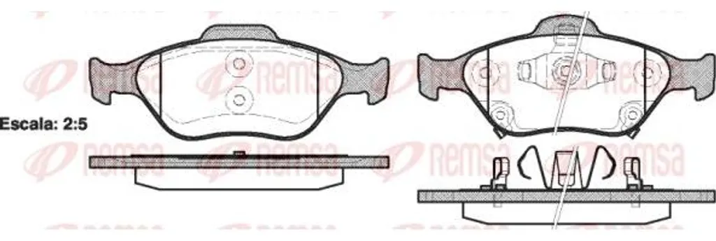 Plaquettes de frein silencieuses REMSA 0766.12 conformes aux normes OE