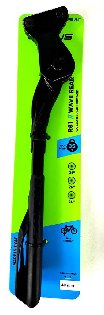 Ursus Hinterbauständer Wave 24-28" schwarz, verstellbar, Produktbild 