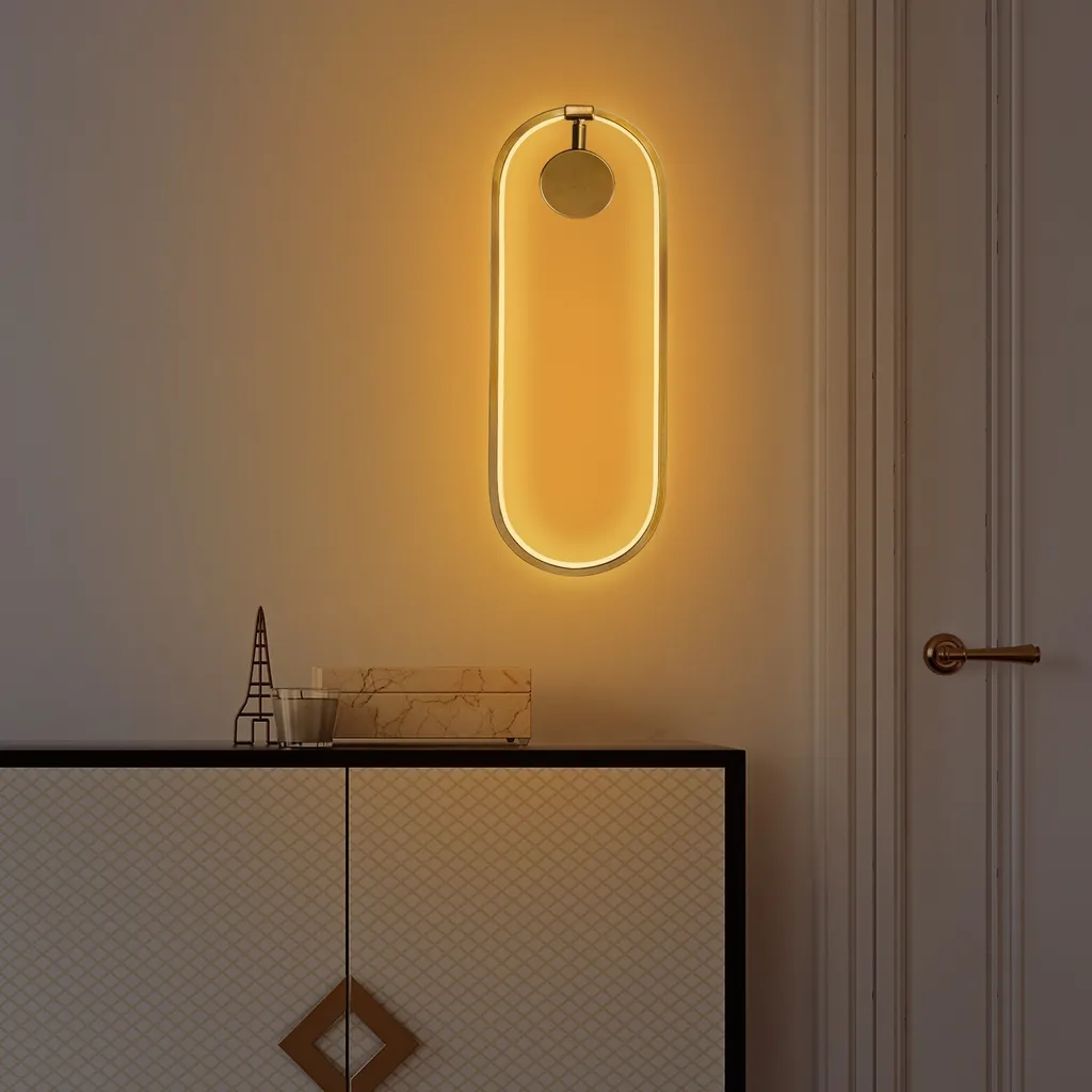 Applique Murale Dorée pour Éclairage de Couloir et Salon Opviq Can