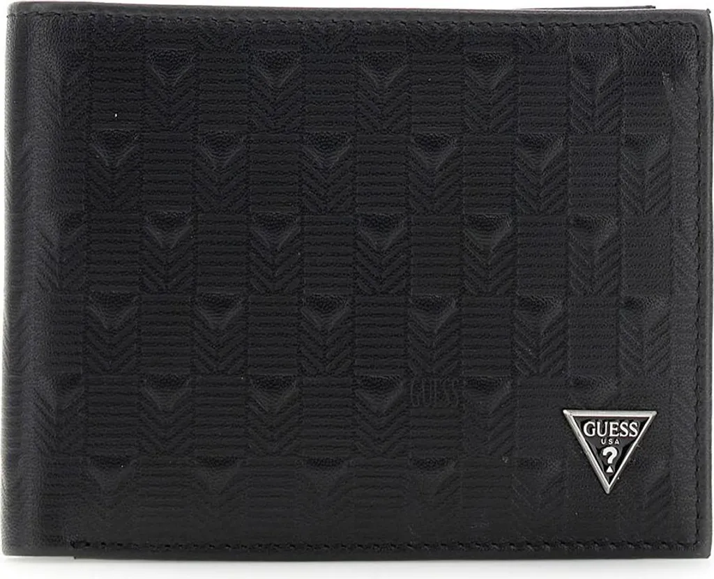 Guess Torino Portafoglio Uomo Nero Bifold Slim - Pelle e RFID Protezione