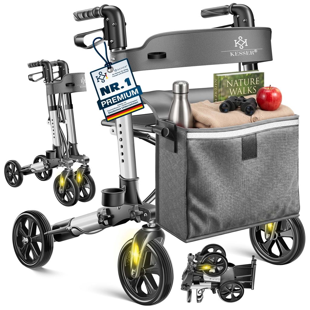 Rollator KESSER® in alluminio pieghevole, regolabile in Immagine del prodotto 