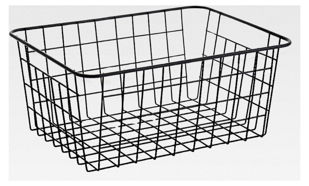 Metall-Aufbewahrungskorb – Rechteckiger Organizer 32x25x14 cm – Vielseitiger Korb für Bad, Büro, Küche und Dekoration – Mattes Finish