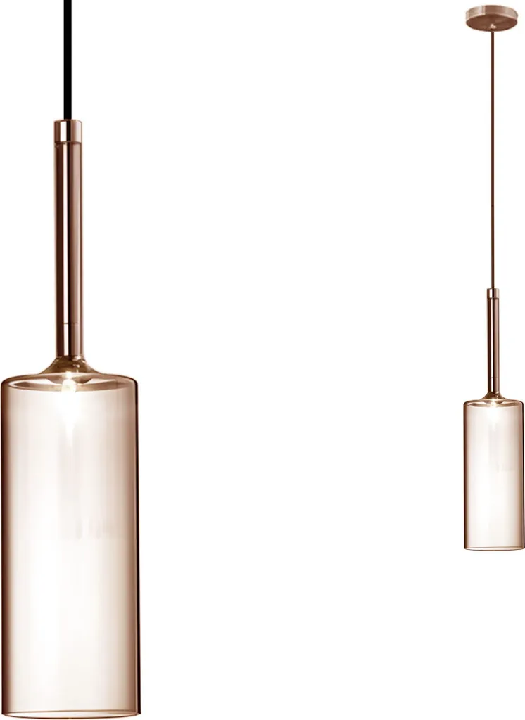 Lampadario Industriale Toolight APP1700 C Brown | Vetro e Metallo