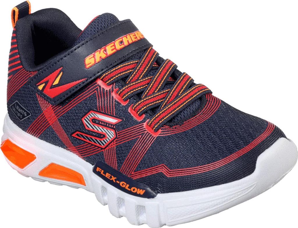 Skechers Flex-Glow - Blau / Rot Polyester Größe: 31 Normal