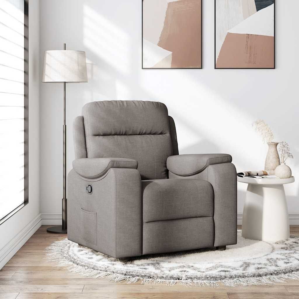 Hochwertig Relaxsessel Taupe Stoff 4015687 Produktbild 