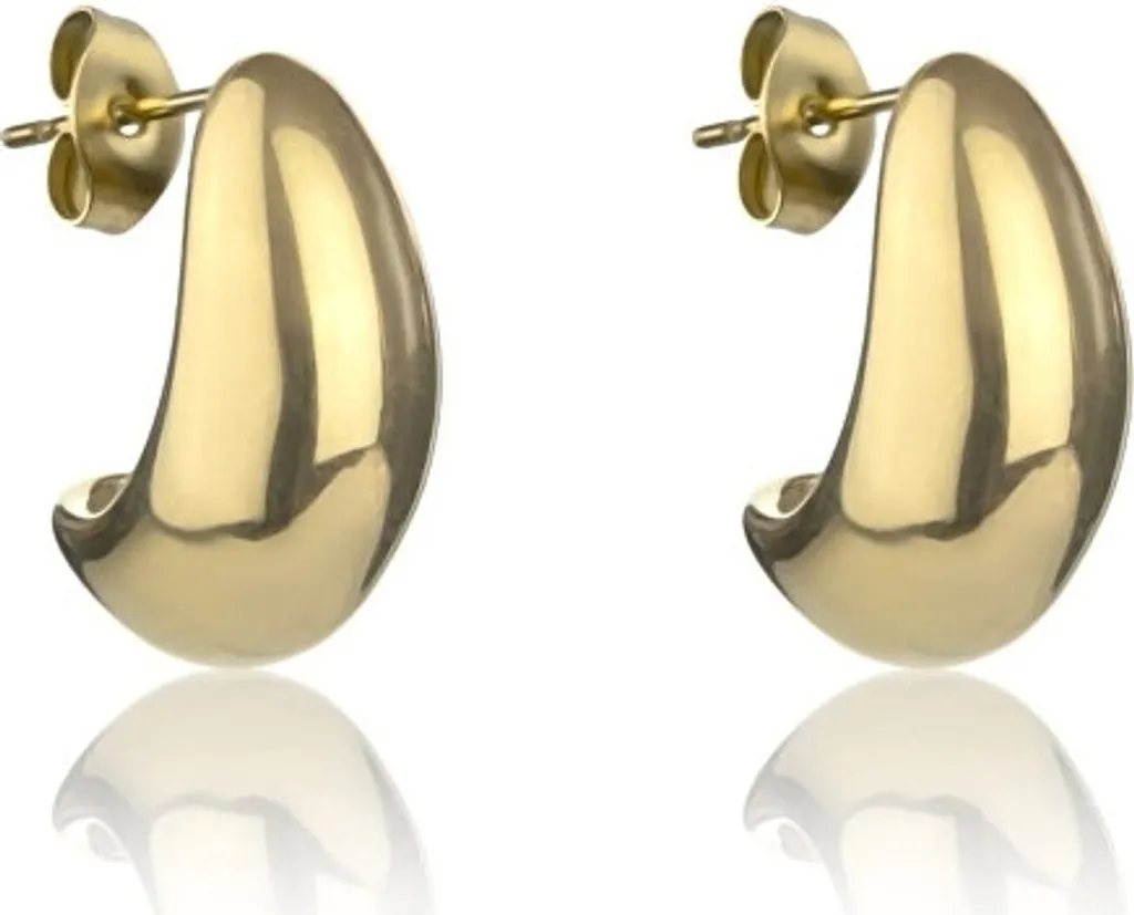 Orecchini discreti in acciaio placcato oro Tear Drop Katie EWE24048G - 1