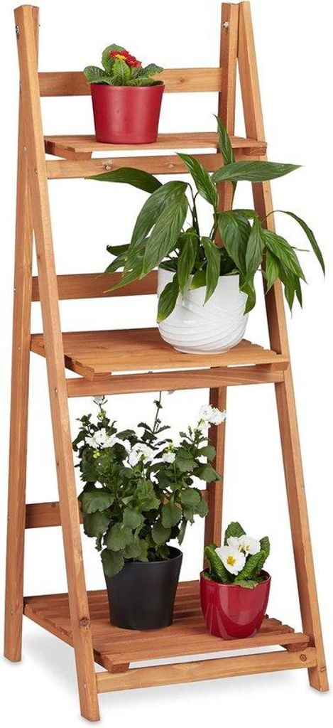 Famanu Pflanzenregal 3 Etagen - klappbar, H x B x D: ca. 107,5 x 41 x 40 cm