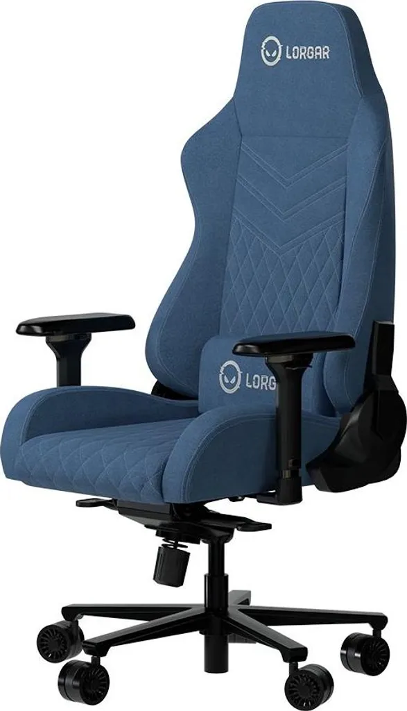 Chaise de gaming LORGAR Ace 422 bleue supportant 150 kg avec appui-tête