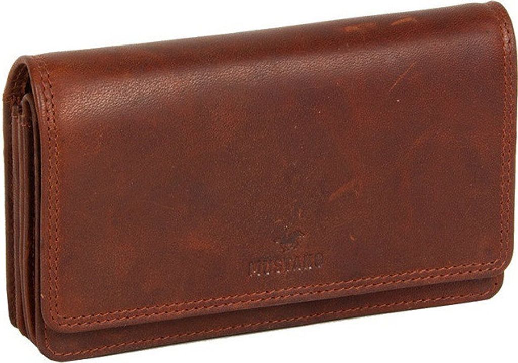 Mustang Como Wallet Top Öffnen universelles Leder Premium Wallet Cognac Leder Cognac 06.103631