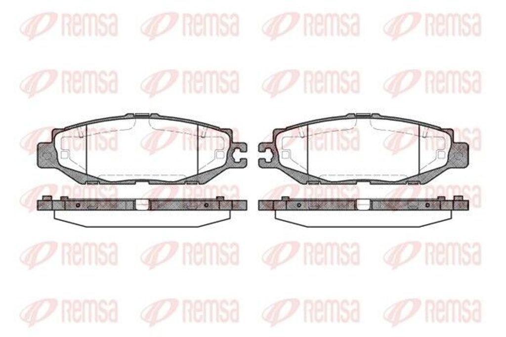 REMSA Bremsbeläge Satz Hinten Bremsklötze für TOYOTA Century II (G5) 0457.00