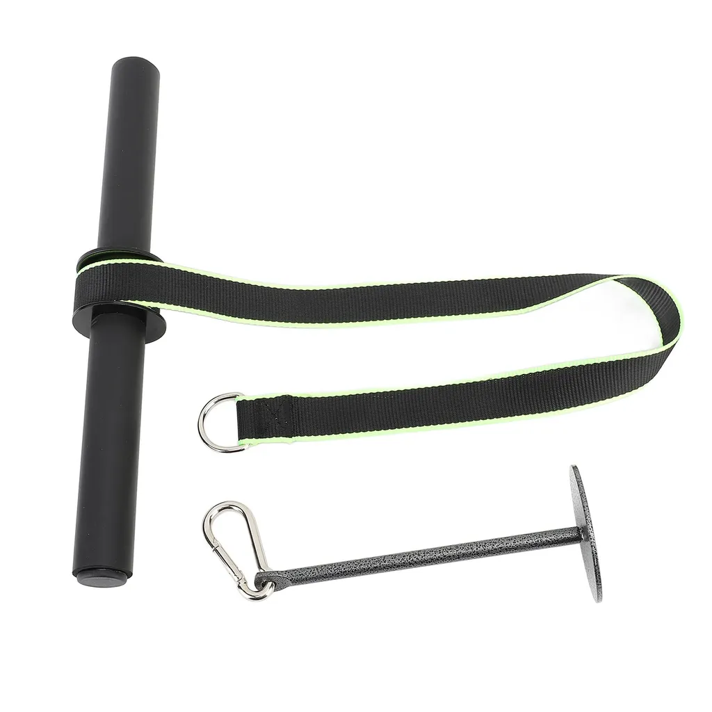 Rouleau musculation avant-bras et poignet en acier avec sangle réglable