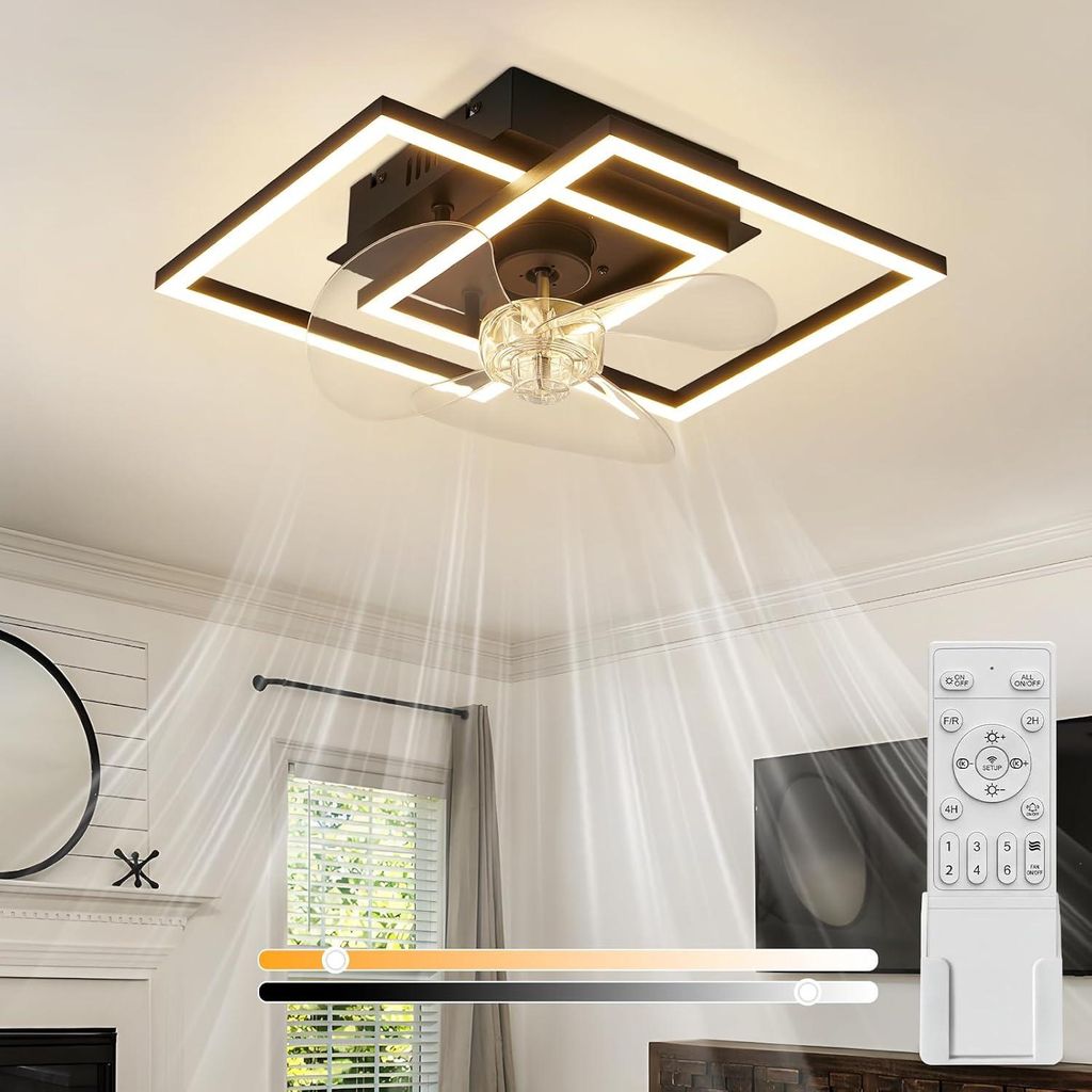 ZMH stropní ventilátor LED s osvětlením tichá stmívatelná Obrázek produktu 