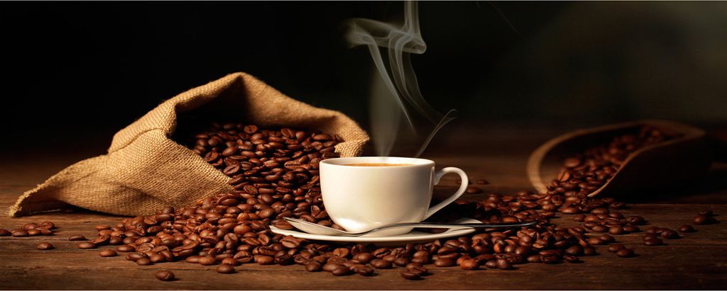 Tulup Leinwandbild - 125x50 cm - Wandkunst - Drucke auf Leinwand - Leinwanddruck - Essen & Getränke - Braun - Kaffee Tasse