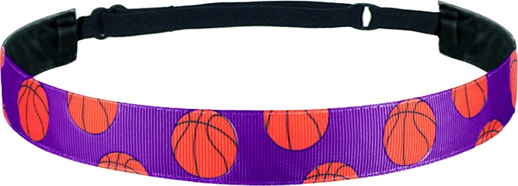 Sport-Stirnband für Mädchen, sportliches Haarband, elastisches Stirnband mit Basketball-Muster für Fußball, Laufen, Schweißband, Sport-Zubehör