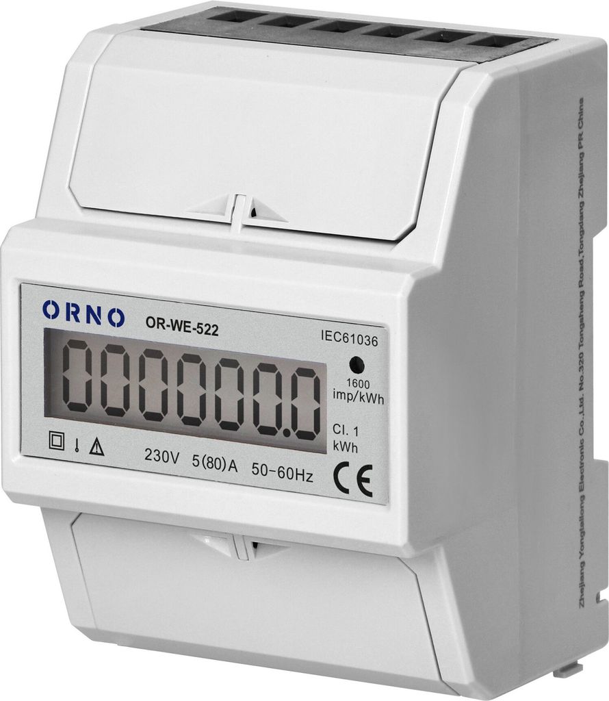 ORNO OR-WE-522 jednofázový počítadlo, 80A, 230V, frekvencia Obrázok produktu 