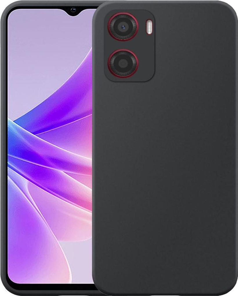 Geeignet für Oppo A57 4G / A57s / A77 4G / A77s Phone Case Black Flexible Silicon TPU Case - Flexible Back Cover Case Silicone TPU - Black - Smart...