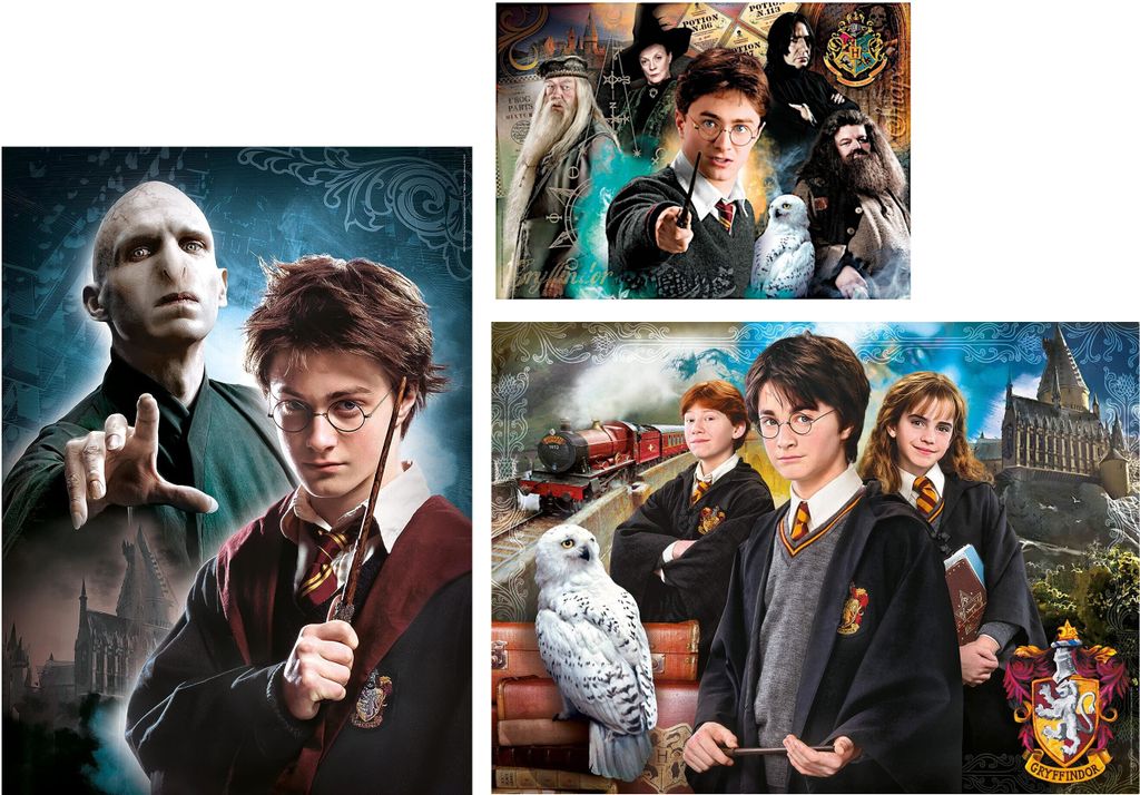 Clementoni 80075 - Puzzle - Harry Potter (1x 500 Teile, 2x 1000 Teile)