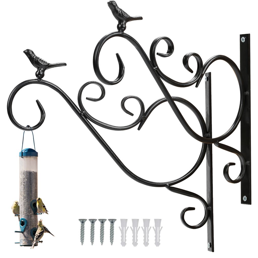 TolleTour Blumenhaken 2er Wandhaken Blumenampel 300x260mm Blatt Blumenhalter Wandhalter Windlichthalter Pflanzenhalter Blumenampelhalter